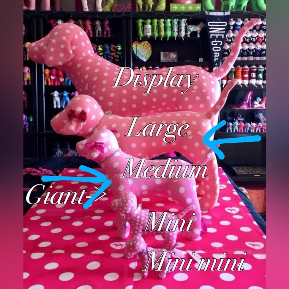 ISO Medium/Large VS PINK plush display dogs NFS